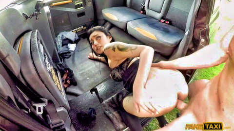Rae Lil Black in explicit fake taxi handjob scene
