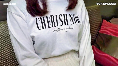 Haruna-chan in Cherish Now hoodie, teasing Asian beauty