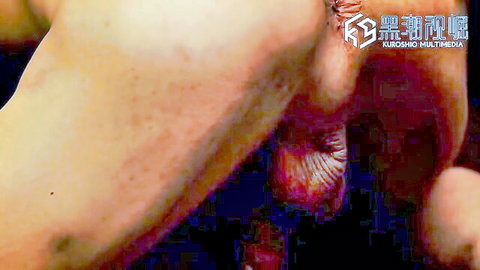 Young Asian cutie eagerly tasting cum in her mouth close-up