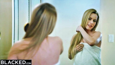 Petite blonde in towel, Jason Brown Blacked interracial preview