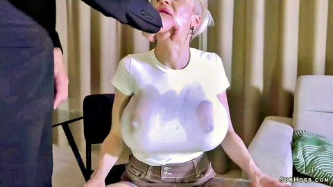 Tanya Virago dominated with boot on face and forced oral in wet top