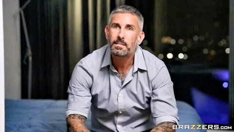 Pierced Stephanie West with mature tattooed partner in Brazzers scene