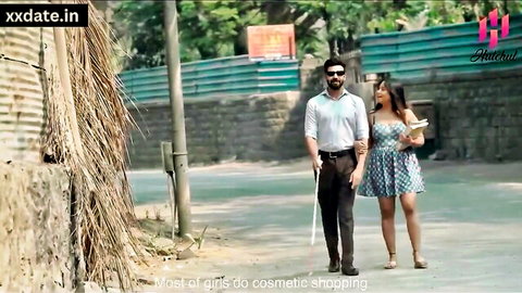 Ko Ko as sexy Indian bhabhi in short dress walks with dever in homemade tease