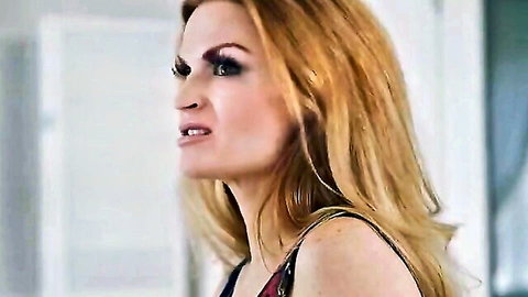 Intense redhead MILF with huge tits in lesbian oral teaser