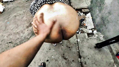 Indian bhabhi's massive ass grabbed by hand in steamy POV