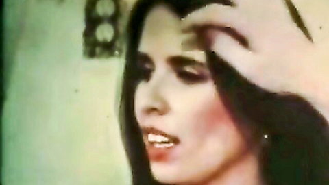 Jasmine and Raysheena in intense retro lesbian close-up embrace