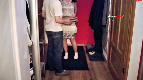 AnneDD28 in lacy dress enters POV creampie scene