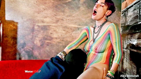 Tattooed MILF AliceD Bitchcraft in intense POV pussy pounding