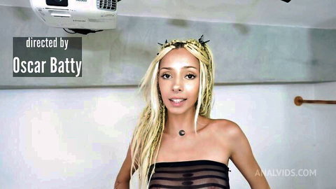 Khali Noire blonde Brazilian beauty in sexy black lingerie