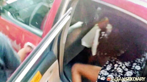 Pey Cousin, sexy Asian hottie in steamy car hookup with lover