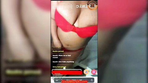 Aliya Naaz in red bra cleavage tease with Sharon Parmar premium video