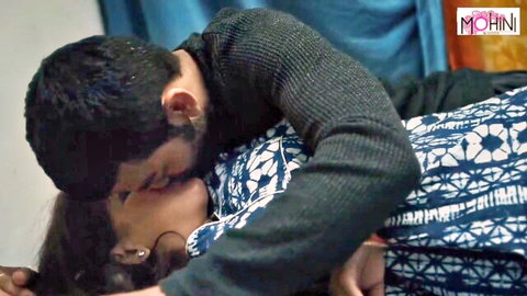 Indian model Mohinilaxmi kissed passionately by man in blue dress