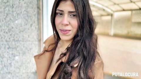 Molly Smith, seductive Spanish brunette in outdoor tease, Putalocura