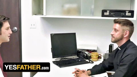 Bishop Johnny Ford disciplines young Kai Masters in confessional priest scene