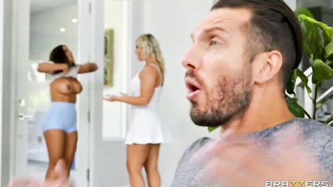 Luna Star and Jenna Starr in revealing outfits caught cheating on wedding night