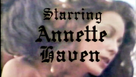 Vintage porn thumbnail starring Annette Haven, close-up face in retro style