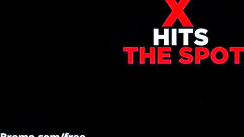Pornova Hits The Spot promo banner with bold red X and white text on black background