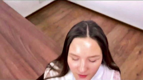 Asian beauty in white blouse eyes closed for step-teacher anal debut