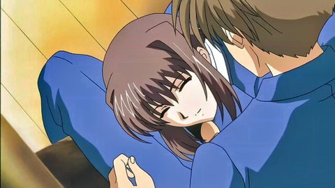 Anime stepmom with tight body punishes naughty stepson in intimate blue uniform embrace