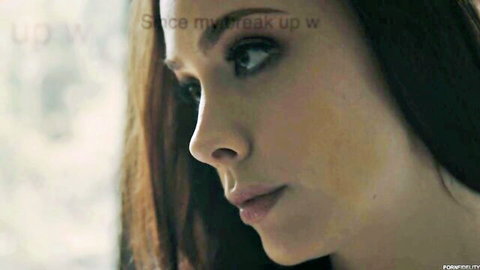 Seductive brunette MILF in profile, post-breakup vibe for Aphrodite altar scene