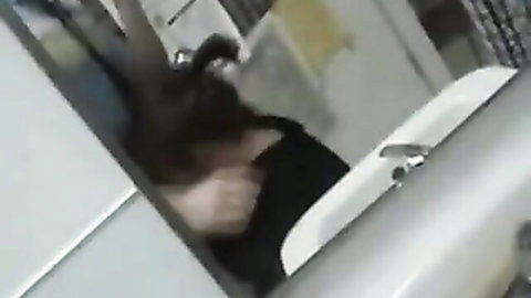 Blurry thumbnail of gamer chick bent over sink taking big cock from behind