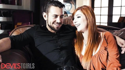 Hot redhead and bearded guy cuddling intimately in trans BFF compilation