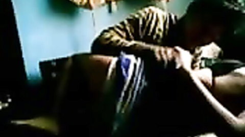 Indian man fucks girlfriend's pussy missionary style on bed in homemade video