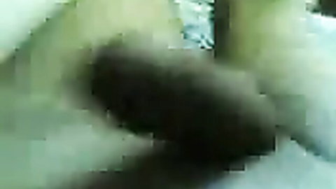 Blurry green-tinted closeup of skinny girl roughly face fucked gagging on thick black cock