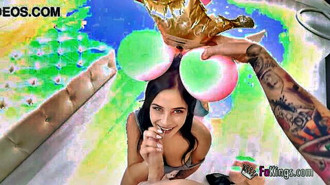 Maria Wars 22yo brunette in playful balloon tease for Fakings