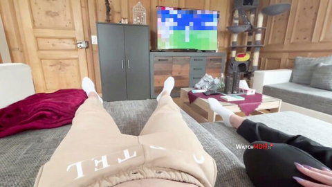 Lu Lu teases stepbrother's legs in socks while gaming POV thumbnail