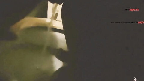 Jenny Stella in wet toilet fetish play outdoors with Maske