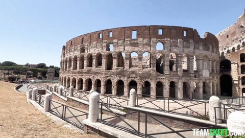 Silvia Soprano outdoor stranger fuck at Rome's Colosseum