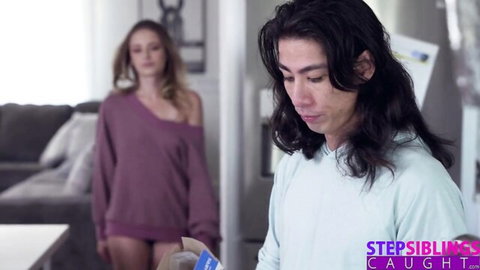 Kyler Quinn teases stepbro in purple off-shoulder top and shorts