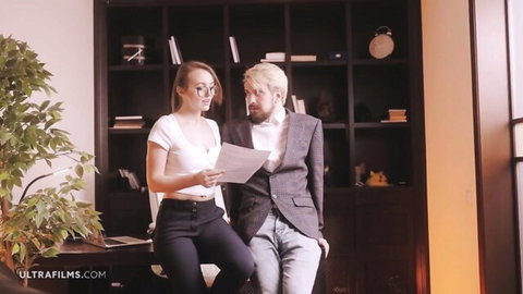 Sia Siberia seduces employee in office, ready for hardcore action