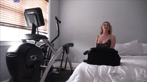 Brianna Beach in black lace lingerie, seductive pose on bed