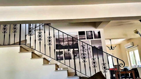 AnnaTravels in elegant home staircase before POV hardcore session