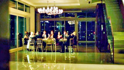 Kenna James elegant dinner party leading to hardcore orgy