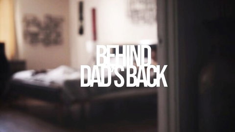 Behind Dad's Back stepmom taboo title screen with bedroom scene