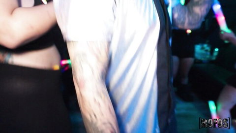 Cleo Moon and slutty friends partying dirty at silent disco
