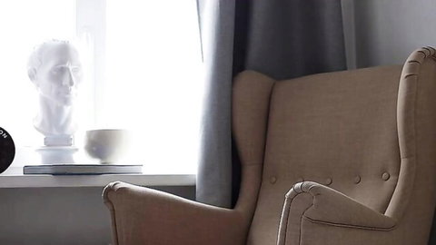 Classical bust in elegant room setup for strict foster parents taboo scene