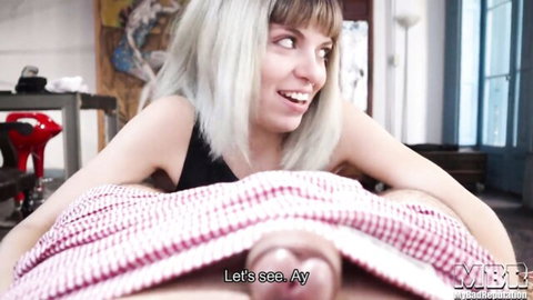 MyBadReputation blonde teases POV handjob and instructs jerk off