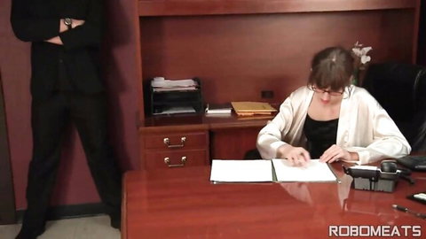 Willow Hayes in office time stop tease with Tiffany Fox kinky fun