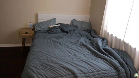 Kelly Payne and sister exploring bodies intimately in bedroom