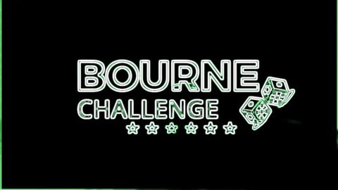 Bourne Challenge neon sign with dice for Sam Bourne and Yasmina Khan POV adult video