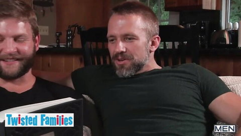 Colby Jansen and Dirk Caber in Twisted Families gay couple scene