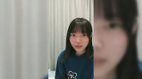 Short-haired Asian cutie in blue hoodie, teasing anal pounding preview
