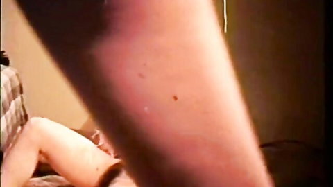 Hairy chick's wet pussy finger drilled hard in classic porn
