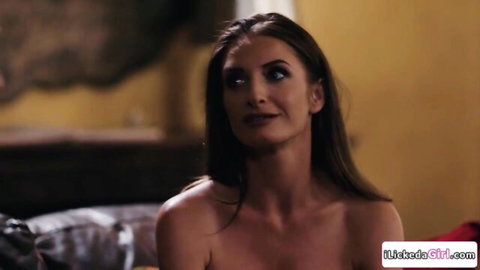 Silvia Saige topless, big tits exposed in lesbian milf encounter