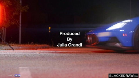 Rae Lil Black in intense BlackedRaw car scene, first BBC creampie