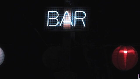 Jennifer White horny MILF at neon bar sign night scene